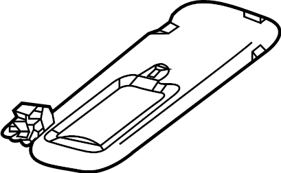 View BCJL69270B75 Sun Visor (. (Right) Full-Sized Product Image