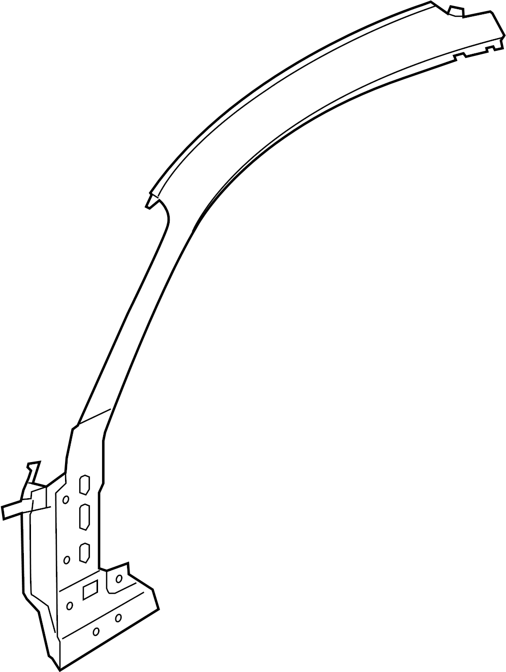 View 98150396500GRV Body A-Pillar (Front) Full-Sized Product Image