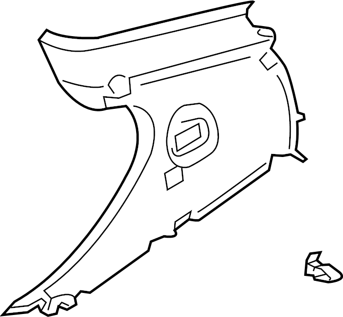 View 9828672876L0 Interior Quarter Panel Trim Panel (Rear, Lower) Full-Sized Product Image