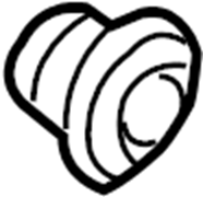 View 99970341340 PLUG. Headlight. Mount. Grommet.  Full-Sized Product Image