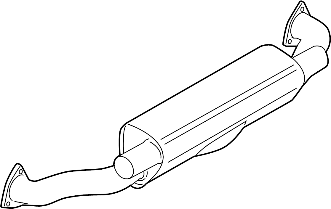 View 99711115932 Exhaust Muffler (Front) Full-Sized Product Image