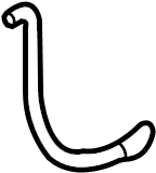 View 99656220501 Sunroof Drain Hose (Rear) Full-Sized Product Image