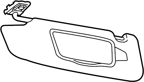View 9P1857551BLOK6 Sun Visor Full-Sized Product Image