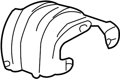View 99612321575 Turbocharger Mount Heat Shield Full-Sized Product Image