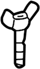 View 90002910902 Spare. Tire. Nut. Bolt. retnr. Retainer. WINGED SCREW 10X65.  Full-Sized Product Image