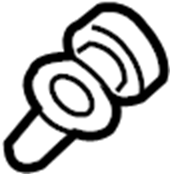 View 99970228141 Grommet. Clip. Interior. Inside. Handle.  Full-Sized Product Image