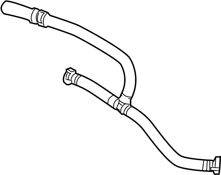 View 9A111334071 Secondary Air Injection Pump Hose Full-Sized Product Image