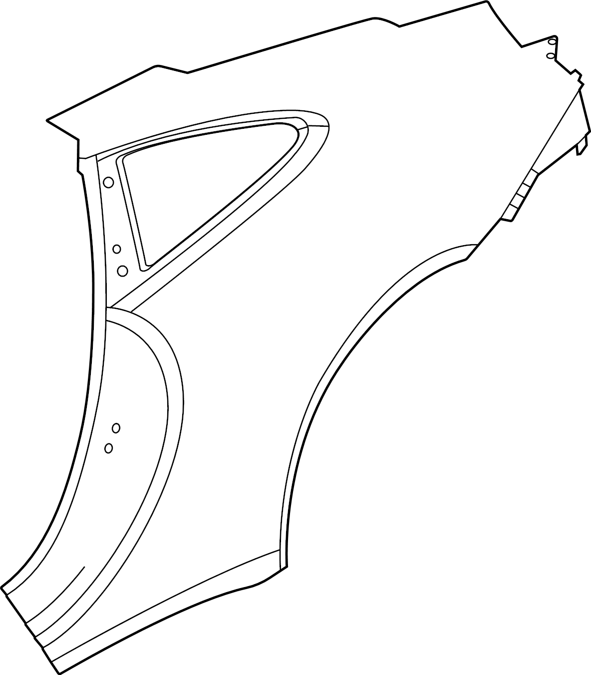 View 992809029GRV Quarter Panel (Upper) Full-Sized Product Image