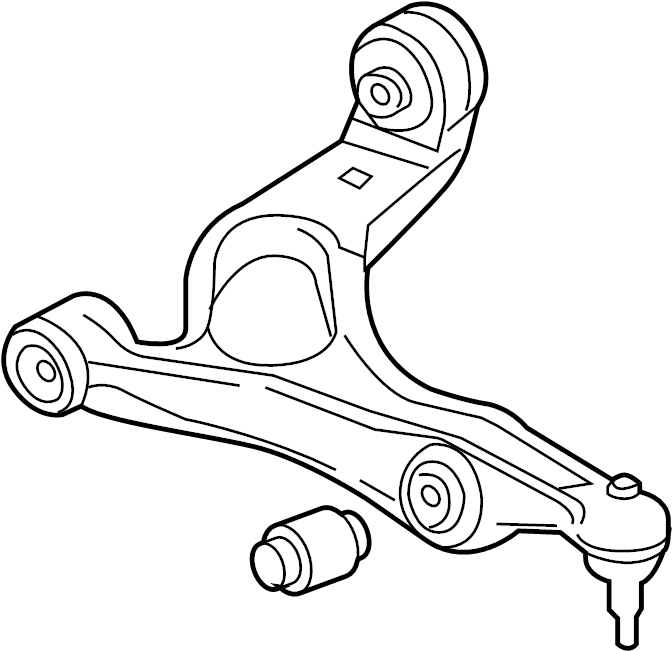 View 95534101833 Suspension Control Arm (Right, Lower) Full-Sized Product Image
