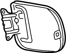 View 95550413301GRV Fuel Filler Door Full-Sized Product Image