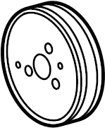 View 95810609110 Engine Water Pump Pulley Full-Sized Product Image