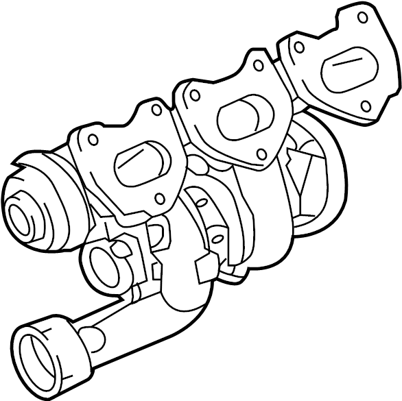 View 94612302555 TURBOCHARGER. MANIFOLD. AS. Exhaust. Muffler AND AMPLIFIER; pipe.  Full-Sized Product Image