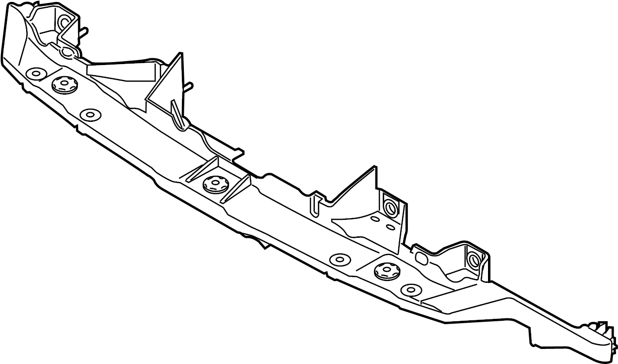 View 95850593140 Support. Radiator. Bracket. Bar. Tie. (Front, Upper) Full-Sized Product Image