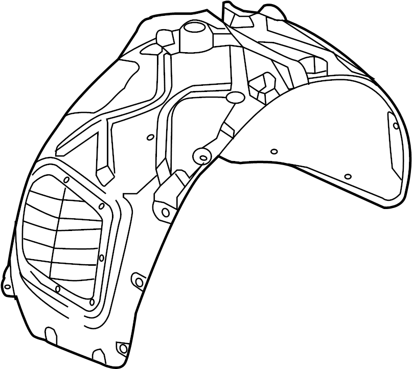 View 95850496201 Fender Splash Shield (Front, Rear, Lower) Full-Sized Product Image