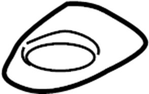 View 7L5853611B Emblem. Gasket.  Full-Sized Product Image