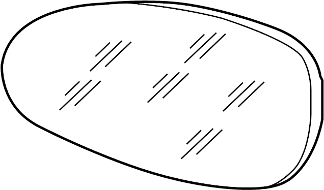 View 99773103510 Door Mirror Glass Full-Sized Product Image