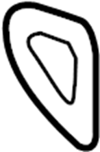 View 99753762300 Exterior Door Handle Pad (Rear) Full-Sized Product Image