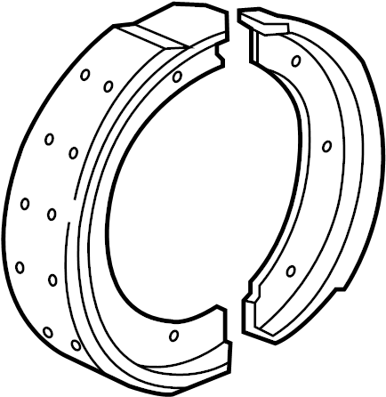 View 99735299304 Parking Brake Shoe Full-Sized Product Image