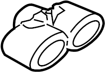 View 98711125402 Exhaust Tail Pipe Tip Full-Sized Product Image