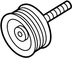 View 94810211821 Accessory Drive Belt Idler Pulley Full-Sized Product Image