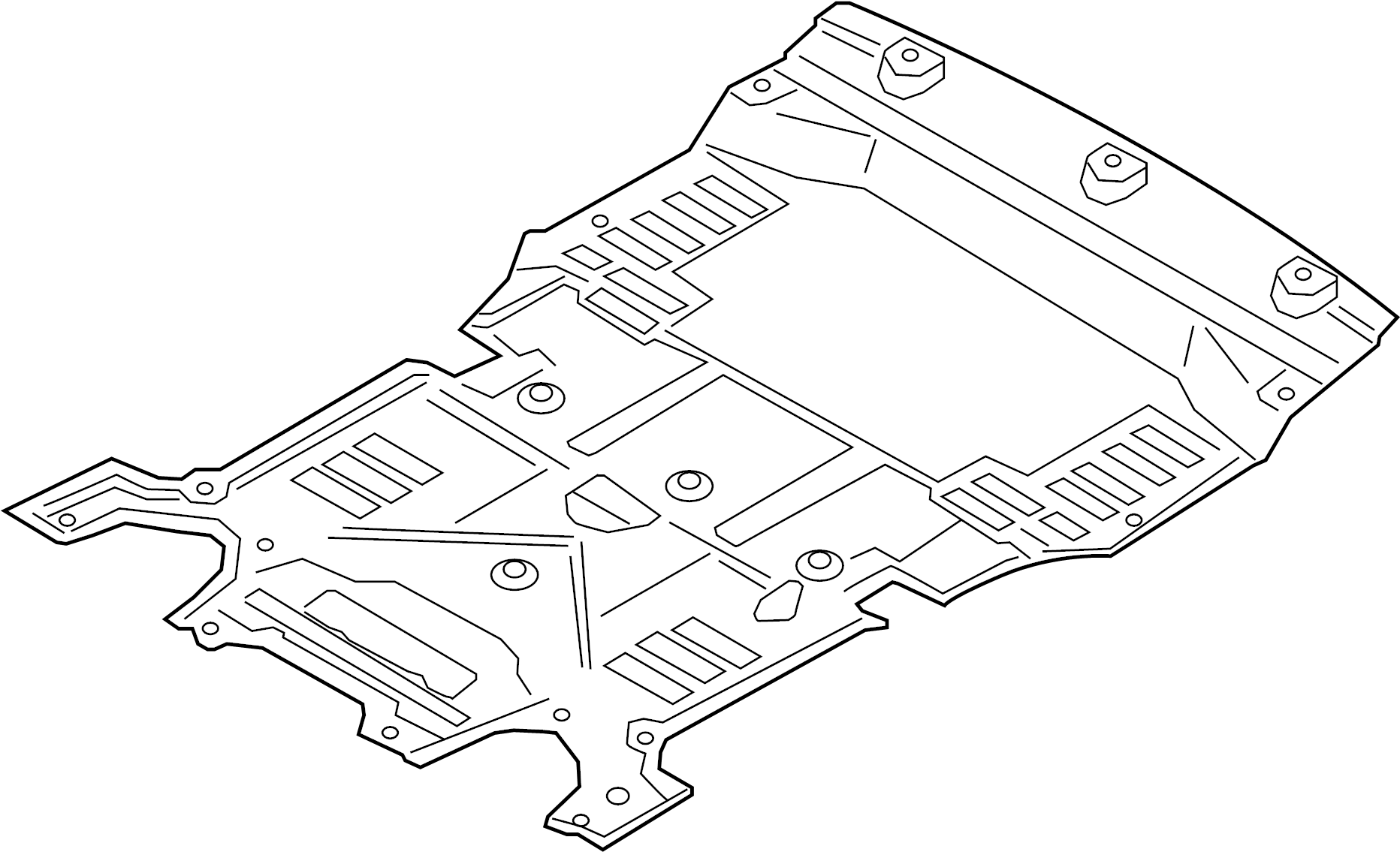 View 95B863821B Radiator Support Splash Shield (Front, Lower) Full-Sized Product Image