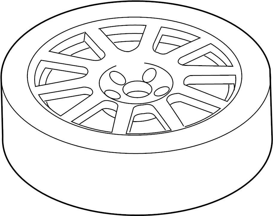 View 95B601011AE Spare Tire Full-Sized Product Image