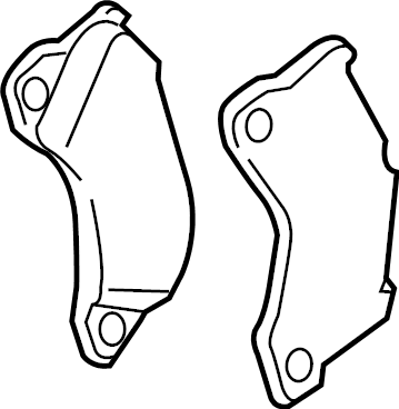 View 95B698151AP Disc Brake Pad Set (Front) Full-Sized Product Image