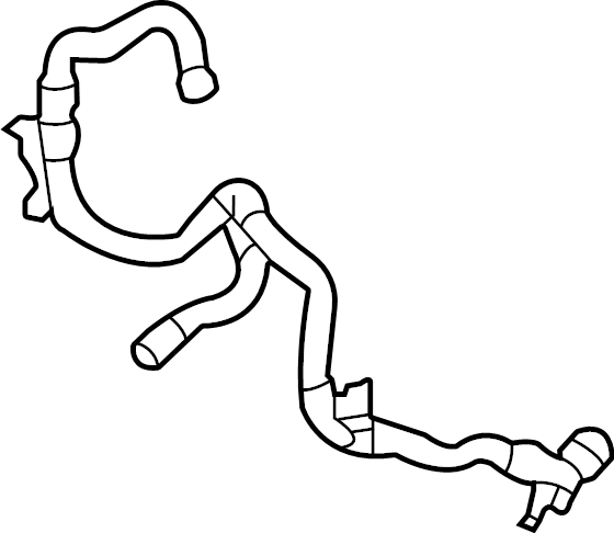 View 9J1815568D Hose. Coolant. Drive Motor Battery Pack. Heating. Radiator. (Rear) Full-Sized Product Image
