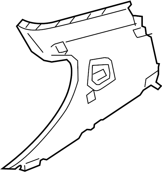View 9828672881E0 Interior Quarter Panel Trim Panel (Rear, Lower) Full-Sized Product Image