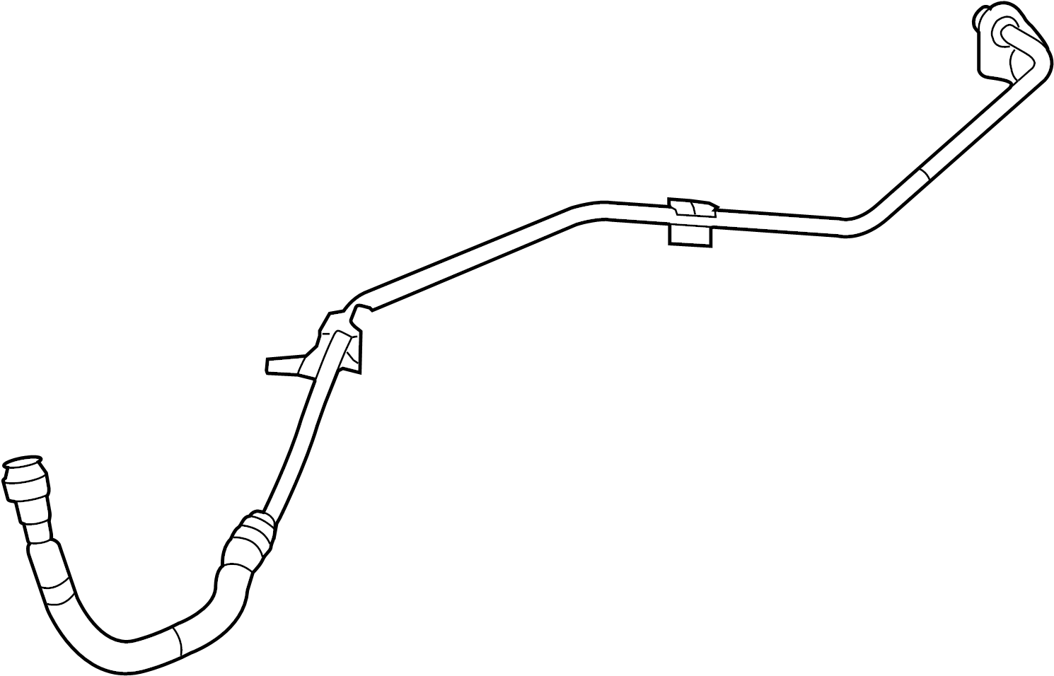 View UBP500300 Oil. Hose. Tube. Cooler. CoolE. Automatic Transmission. Engine Assembly. Outlet.  Full-Sized Product Image