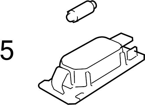 View XZQ000050 Courtesy Light Bulb. Dome Light Bulb.  Full-Sized Product Image