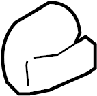 View LR003695 Tie Down Hook (Rear, Upper) Full-Sized Product Image