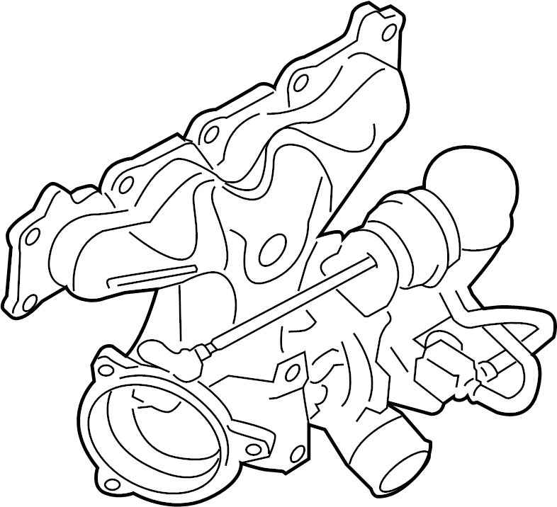 View LR074185 Exhaust Manifold. TURBOCHARGER.  Full-Sized Product Image