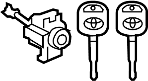 View 690510C010 Cylinder and Key. Lock Cylinder.  Full-Sized Product Image