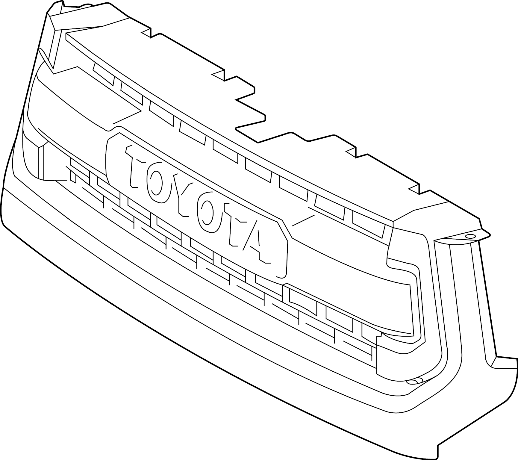 View 531000C260C0 Grille (Upper) Full-Sized Product Image