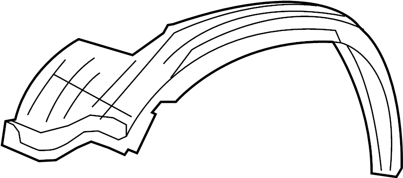 View 538760C070 Fender Splash Shield (Left, Front, Rear, Upper) Full-Sized Product Image