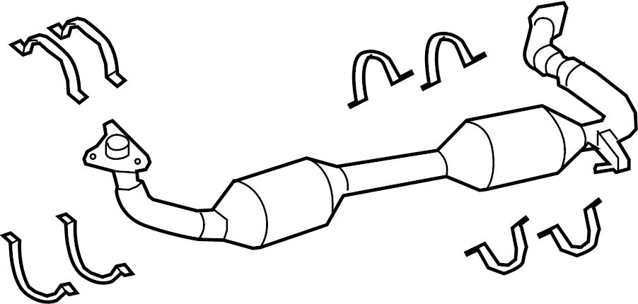 View 174500S110 Catalytic Converter (Front) Full-Sized Product Image