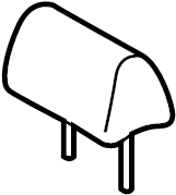 View 719400C310C0 Headrest Assembly, SE. Headrest, center. (Rear) Full-Sized Product Image