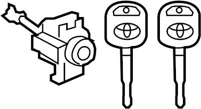 View 690520C020 Cylinder and Key. Lock Cylinder.  Full-Sized Product Image