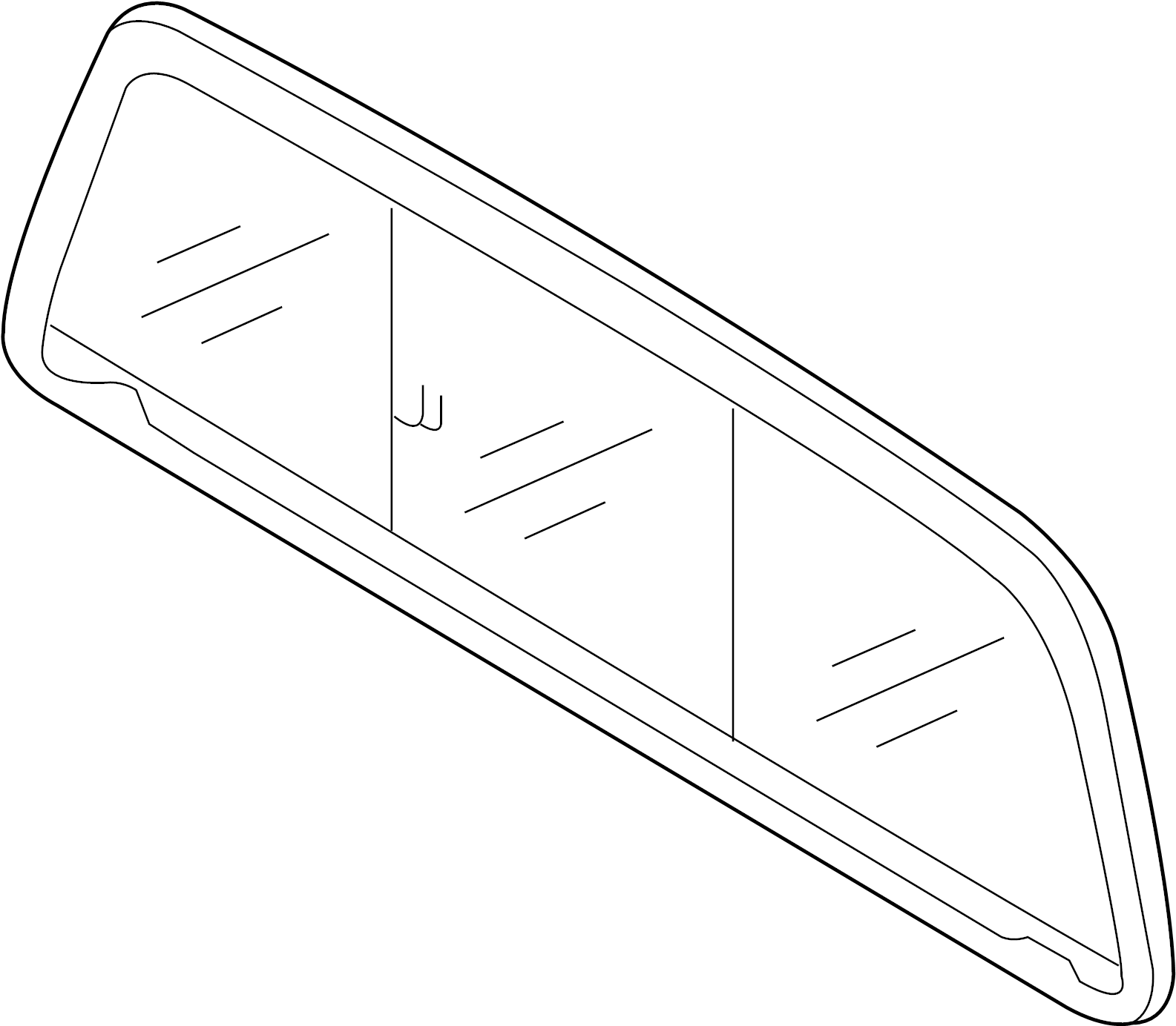 View 648100C070 Back Glass. Window, Back.  Full-Sized Product Image