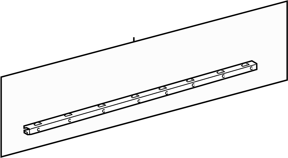 View 653350C031 Truck Bed Side Rail Full-Sized Product Image