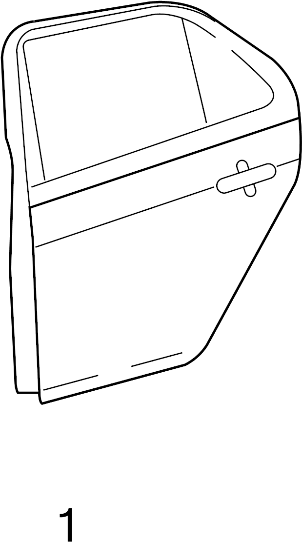 View 6711452180 Outer panel. PANEL, Door, OUTS. Skin, Door. (Rear) Full-Sized Product Image