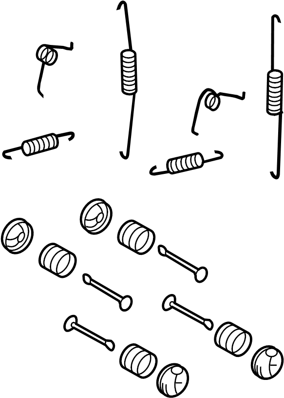 View 0494252050 Drum Brake Shoe Spring Kit. Hardware Kit. (Rear) Full-Sized Product Image