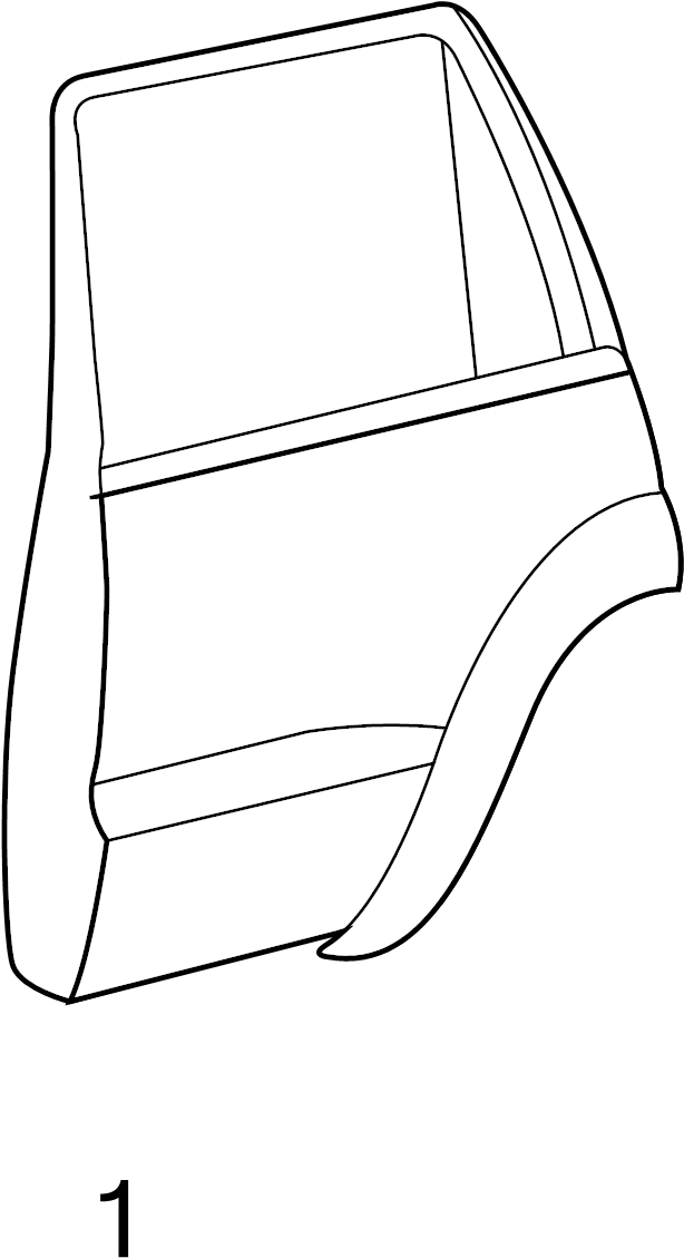 View 6711435061 Door Outer Panel (Rear) Full-Sized Product Image