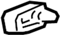View 7337160040E1 Seat Belt Guide (Rear, Lower) Full-Sized Product Image