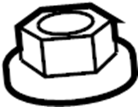 View 90177A0007 Nut. Strut. Suspension.  Full-Sized Product Image