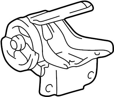 View 123610D011 Manual Transmission Mount (Front) Full-Sized Product Image