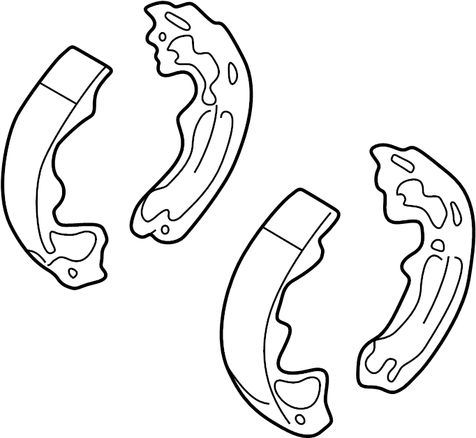 View 0449512210 Drum Brake Shoe (Rear) Full-Sized Product Image