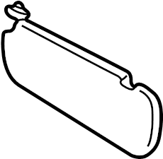 View 7432002490B0 Sun Visor (Left) Full-Sized Product Image