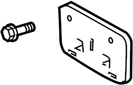 View 5211402040 License Plate Bracket (Front) Full-Sized Product Image